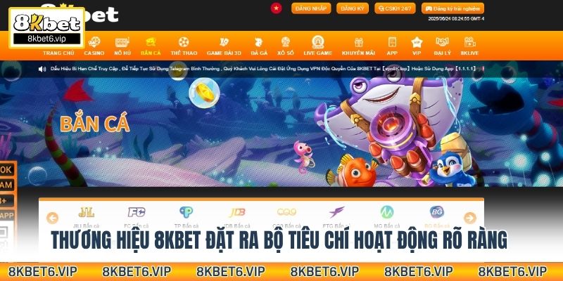 Thương hiệu 8KBET đặt ra bộ tiêu chí hoạt động rõ ràng ngay từ đầu